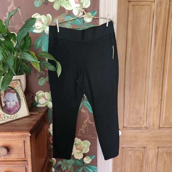 ASOS Curve Black Pull On Denium Pants Size 20 - Picture 1 of 9
